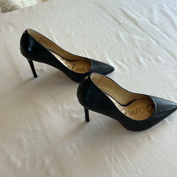 Sam Edelman black leather heels Sz 7W - Picture 7 of 7